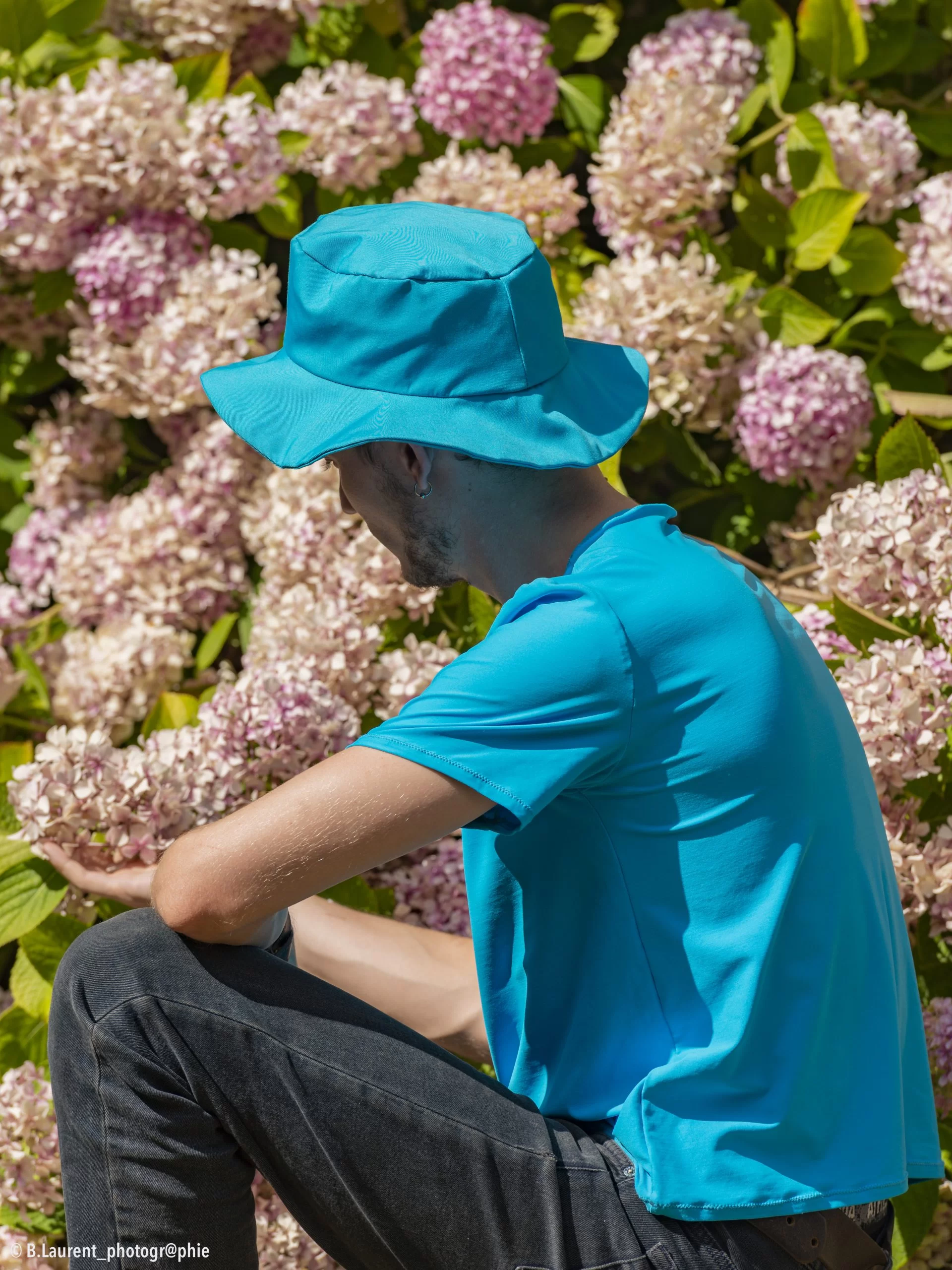 Chapeau de soleil Made in France turquoise uni O sole mio – Image 7