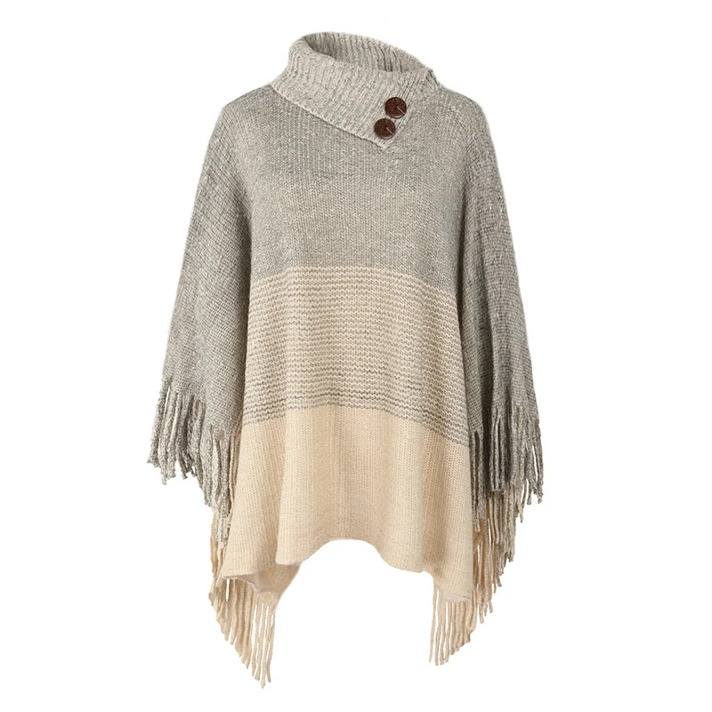 Pull Poncho Col Roulé Femme – Image 7
