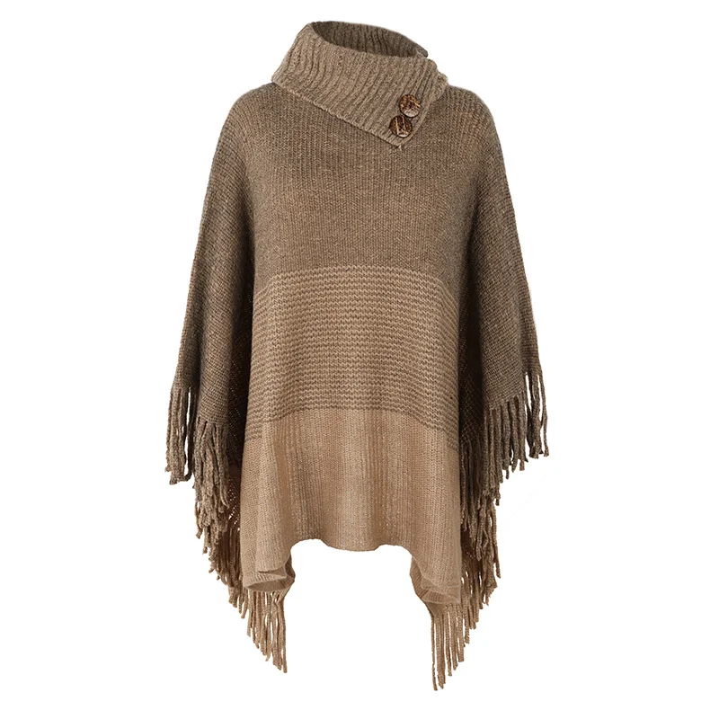 Pull Poncho Col Roulé Femme – Image 8