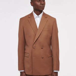 VESTE CROISÉE TERRACOTTA CHOCOLAT
